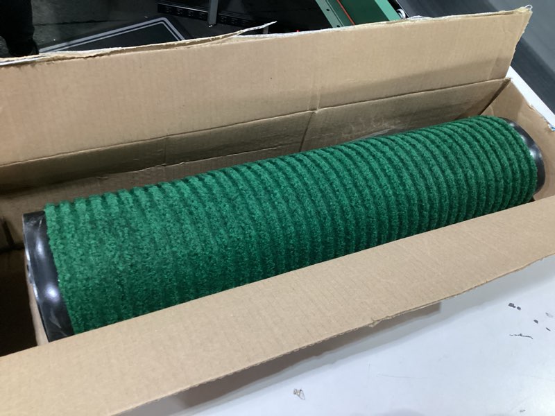 Condition photo showing As Is for OLANLY Front Door Mat Indoor Outdoor Entrance, Waterproof Heavy Duty Doormat, Fade Resistant, Low Profile, Easy Clean Patio Porch Welcome Floor Mats for Entry, 59x23, Green 59" x 23" Green
