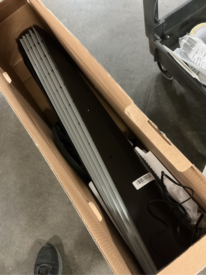 Condition photo showing As Is for DREO Tower Fan and Heater Combo, 29.2ft/s Standing Fans for Bedroom, 17 Levels, 6 Modes, 120° Oscillation, 42 Inch, 12H Timer, 25dB Quiet, with Remote, for Office, Large Room, Black