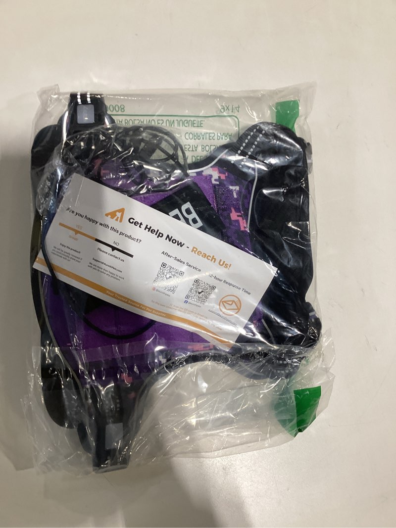 Condition photo showing Good Condition for auroth tactical dog harness for small medium large dogs no pull adjustable pet harness reflective k9 working training easy control pet vest military service dog harnesses (s, purple camo) s(neck:14-21",chest:20-31"),18-35 lbs camo - purple camo
