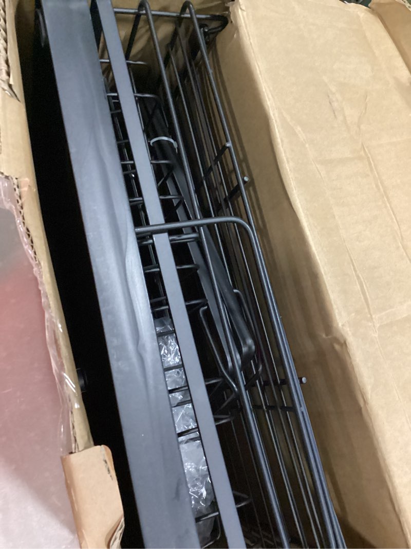 Condition photo showing Good Condition for toolf dish drying rack - expandable dish rack, large capacity dish drainer for kitchen counter, stainless steel dish strainer with cups holder & utensil holder,black 1-tier