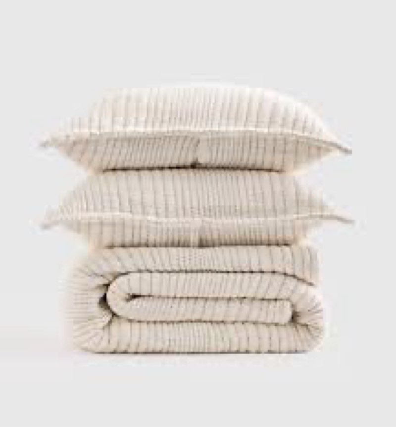 quince organic cotton channel matelasse coverlet set full queen