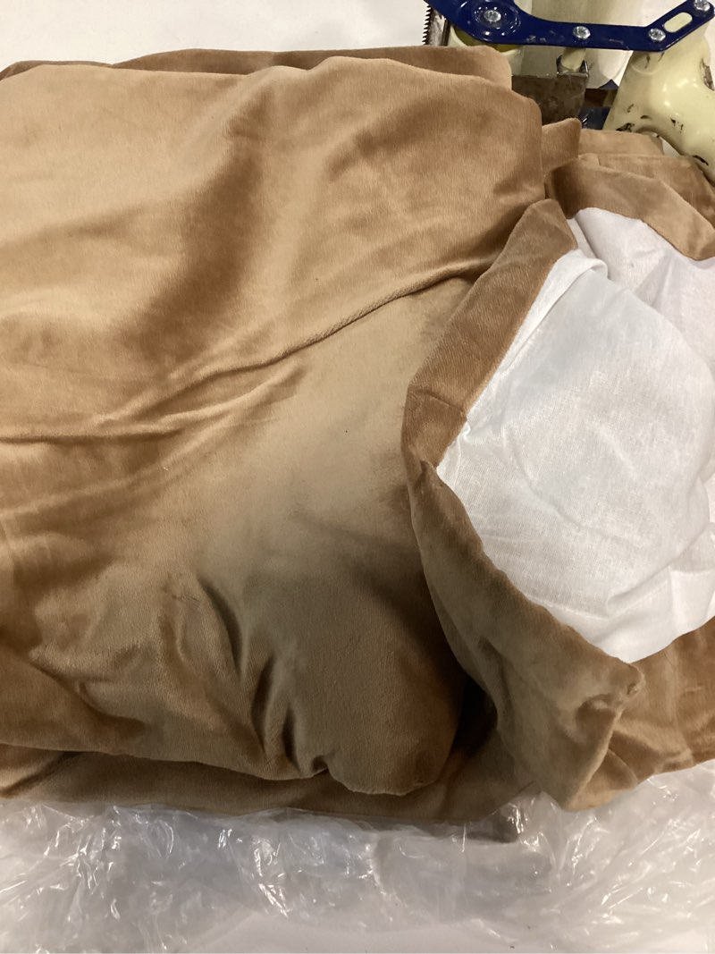 Condition photo showing Good Condition for cotton velvet curtain brown 48x96