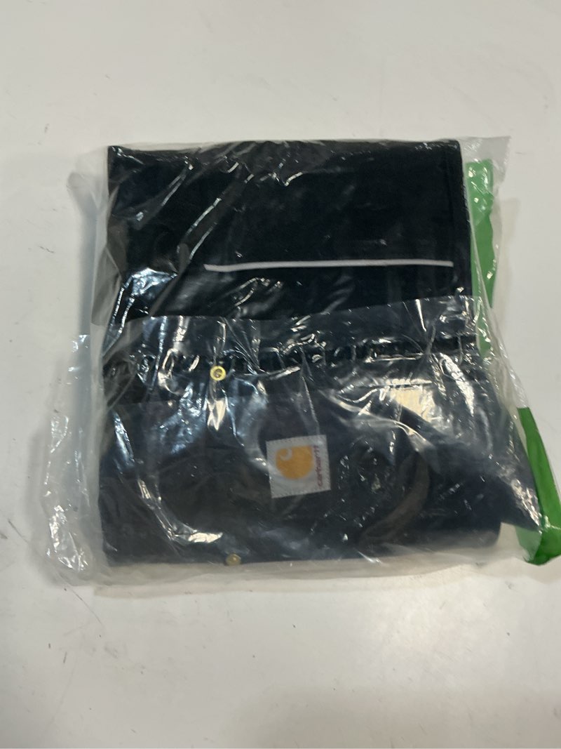 Condition photo showing As Is for Carhartt Firm Duck Dog Chore Coat, Insulated Weather Resistant Jacket for Cold and Windy Conditions, Black, Medium Black (Reflective Piping) Medium (color is BLACK)