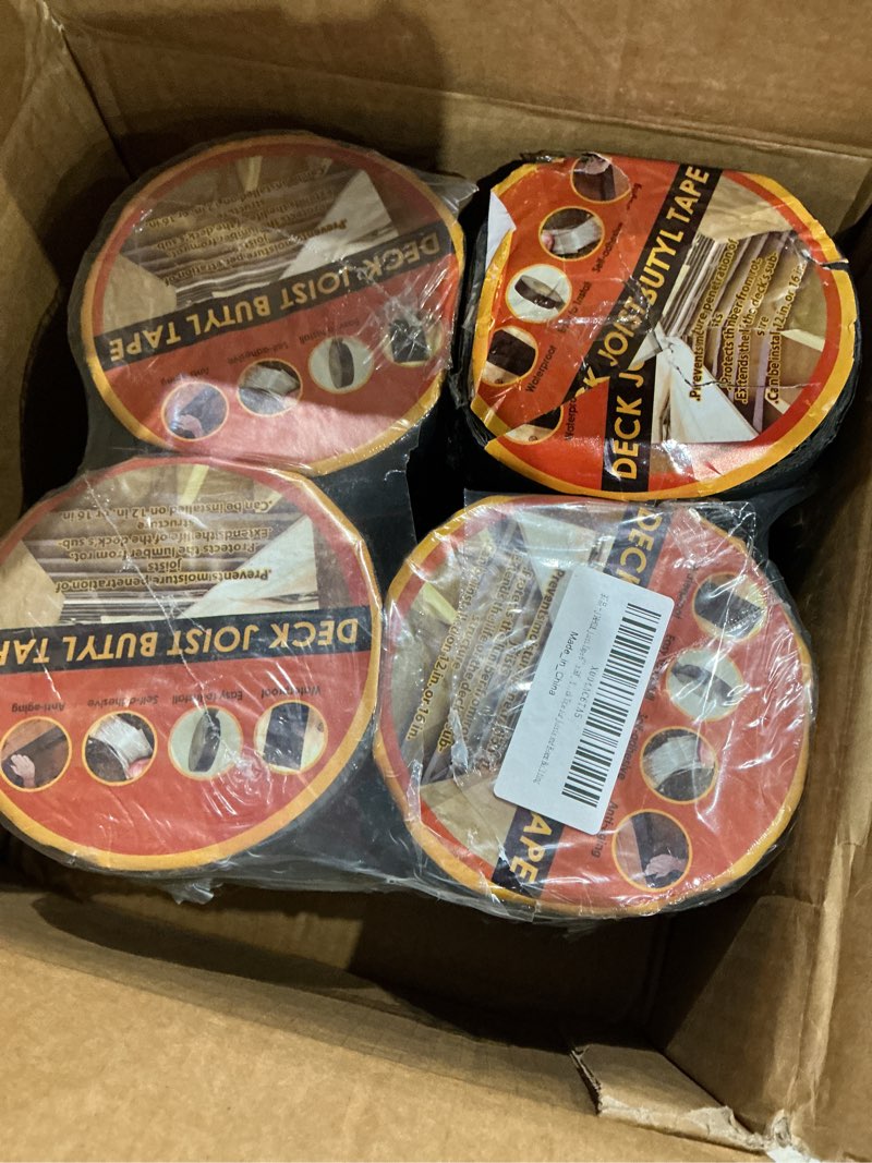 Condition photo showing Good Condition for joist tape 6'' x 50', 4 pack for decking - waterproof & weatherproof deck tape for joists and beams building 6inch- 4pack