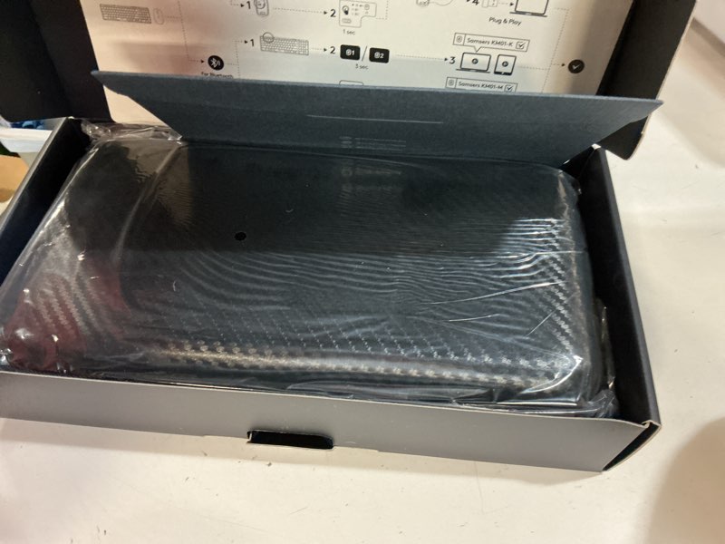 Condition photo showing New/Like New for Foldable Keyboard and Mouse, Samsers Folding Bluetooth Keyboard Combo, 2.4G + BT5.0 x 2, Full-Size Portable Travel Keyboard & USB-C Rechargeable Wireless Mouse for iOS Android Windows Mac OS 2.4G + Bluetooth 5.0 x 2 Elegant Black