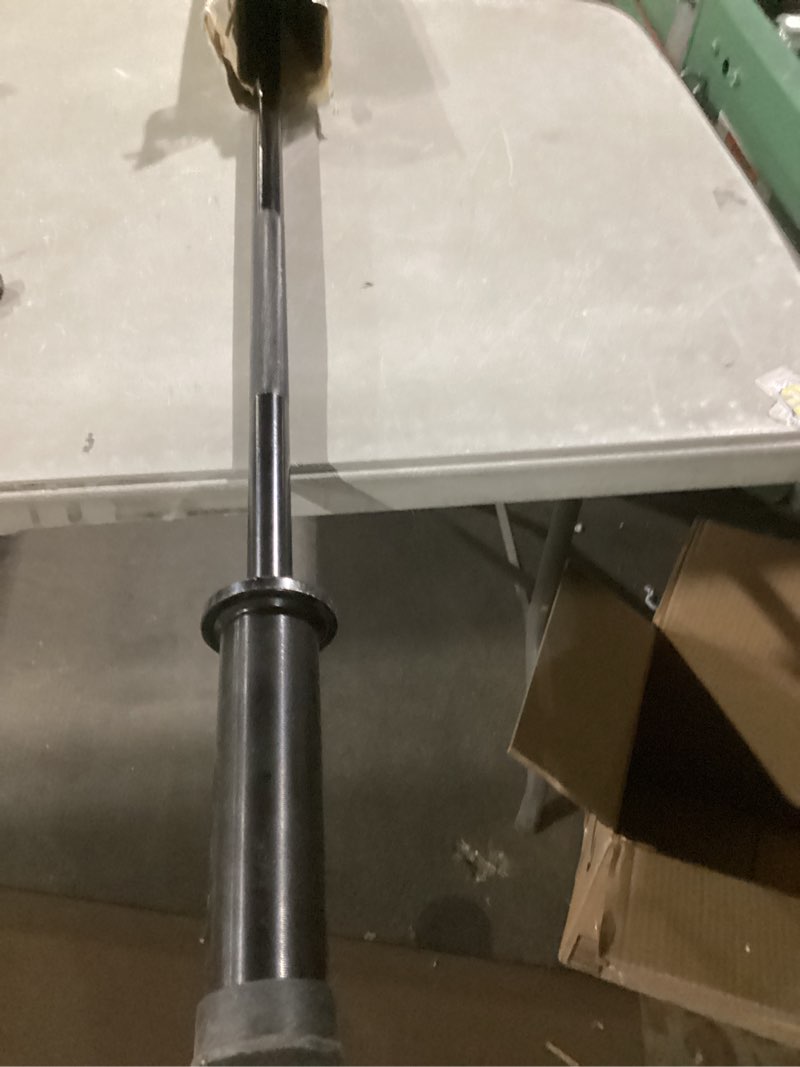 Condition photo showing As Is for 55" Weight Lifting Bar, 1" Standard Straight Barbell Bars for Weight lifting, Olympic Barbell Bar for Bench Press/Hip Thrusts/Squats/Lunges for Gym and Home, 2 Star Star-nuts (480lb Weight Capacity) Black