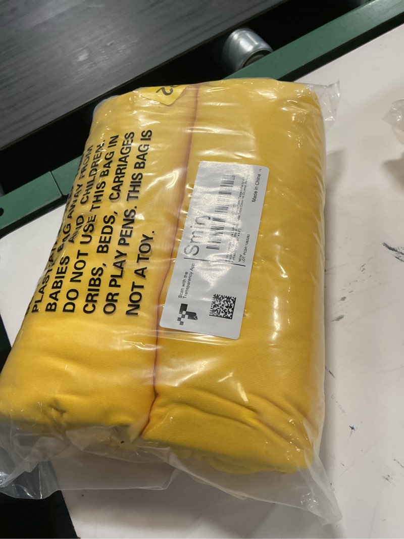 Condition photo showing New/Like New for Smiry 2 Pack Spandex Table Cloth 4FT, Elastic Fitted Stretch Tablecloths for Rectangle Tables, Washable Table Cover for Outdoor, Wedding, Banquet & Parties (Yellow, 48Lx30Wx30H Inch) 30" x 48" Yellow 2