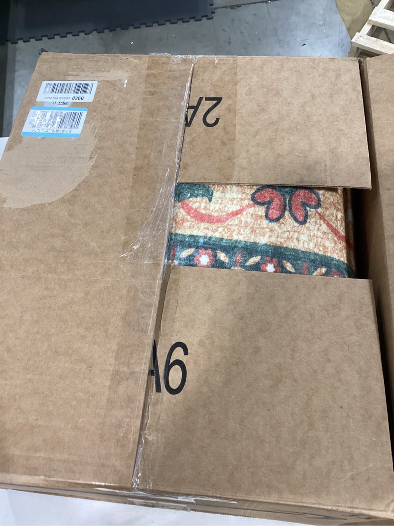 Rugflix 8x10 Area Rugs Machine Washable, Plush Carpet for Living Room, Oriental Indoor Area Rug Low 