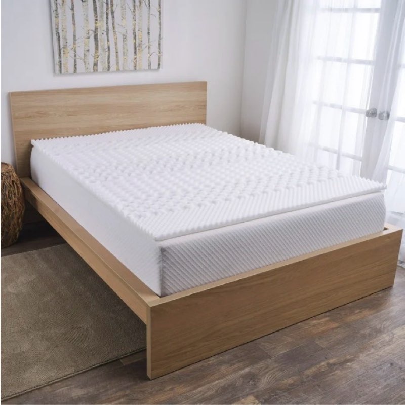 mainstays twin/twin xl 1.25 inch 7-zone foam mattress topper