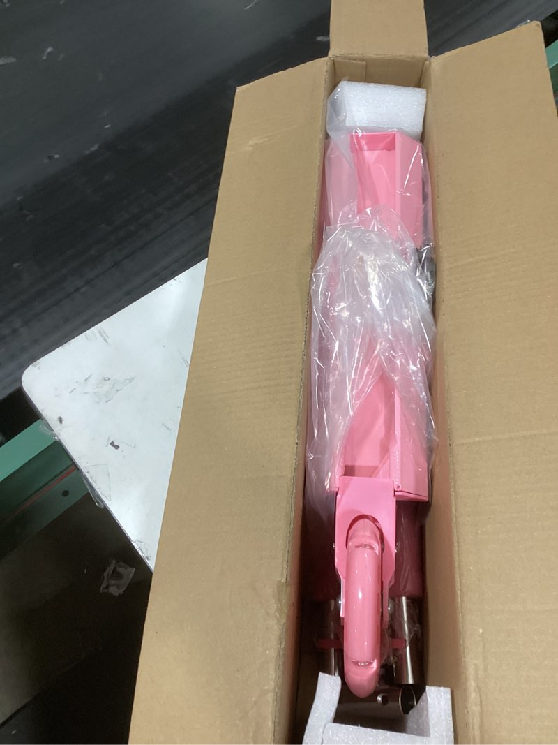 Condition photo showing Good Condition for Scooter for Kids Ages 3-12 - Kids Kick Scooters with Led Light Up Wheels & 3 Levels Adjustable Handlebar, Lightweight Foldable 2 Wheel Girly Pink Scooter Christmas Birthday for Girls Boys.