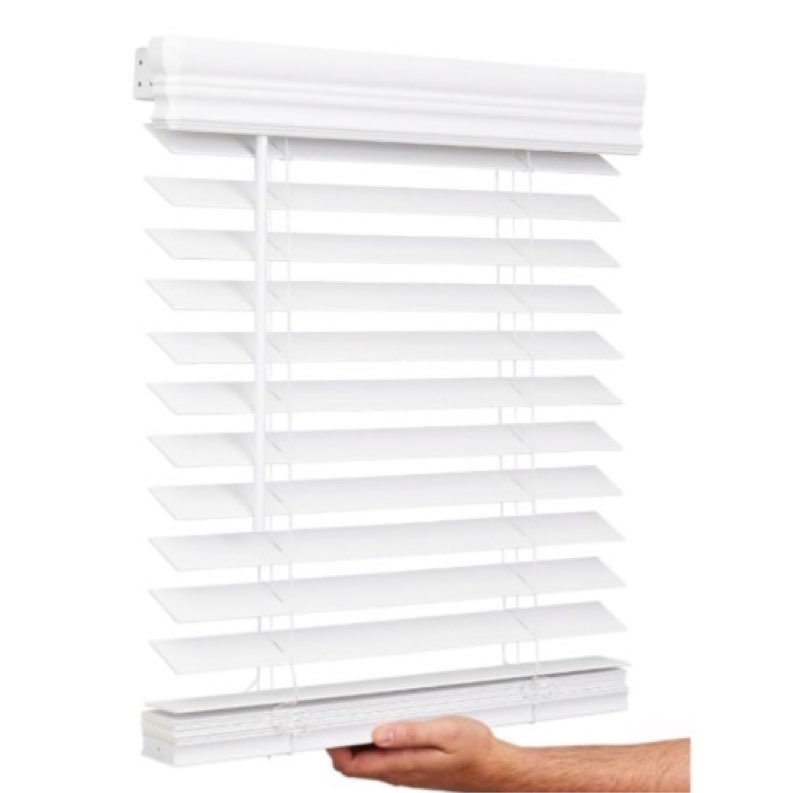  Similar Lotus & Windoware Cordless, 2 Inch Faux Wood Blind, 11\" Wide x 72\" Long, Window Blinds, Blinds & Shades, Blinds for Indoor Windows, Smooth, Bright White - Bright White