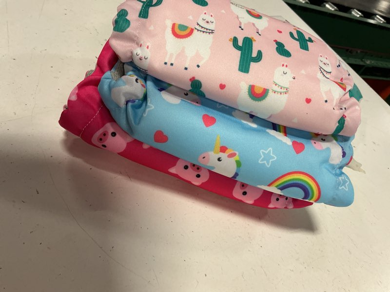 Condition photo showing Good Condition for cutebone washable dog diapers female no tail hole 3 pack reusable doggie period training pants for docked-tail frenchie french bulldog boston terrier without tail wwd15l for docked-tail, unicorn&pig&sheep l