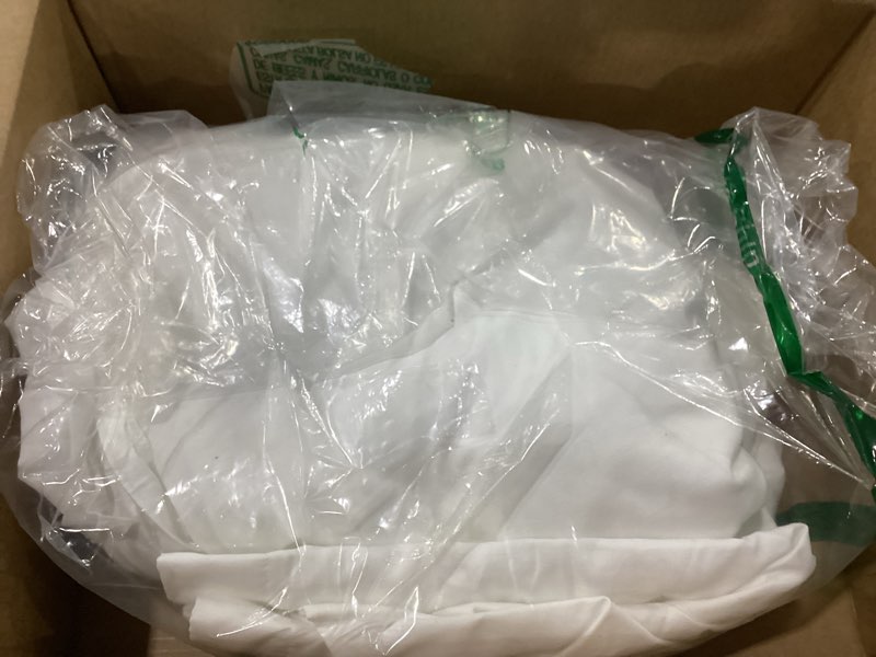 Condition photo showing As Is for Bedsure White Duvet Cover Queen Size - 3 Pieces Prewashed Cotton-Like Polyester Extra Soft Bedding Set, Includes 1 Duvet Cover 90x90 Inches with Zipper Closure & 2 Pillow Shams, Comforter Not Included 00 - White (No Comforter) Queen (90" x 90")