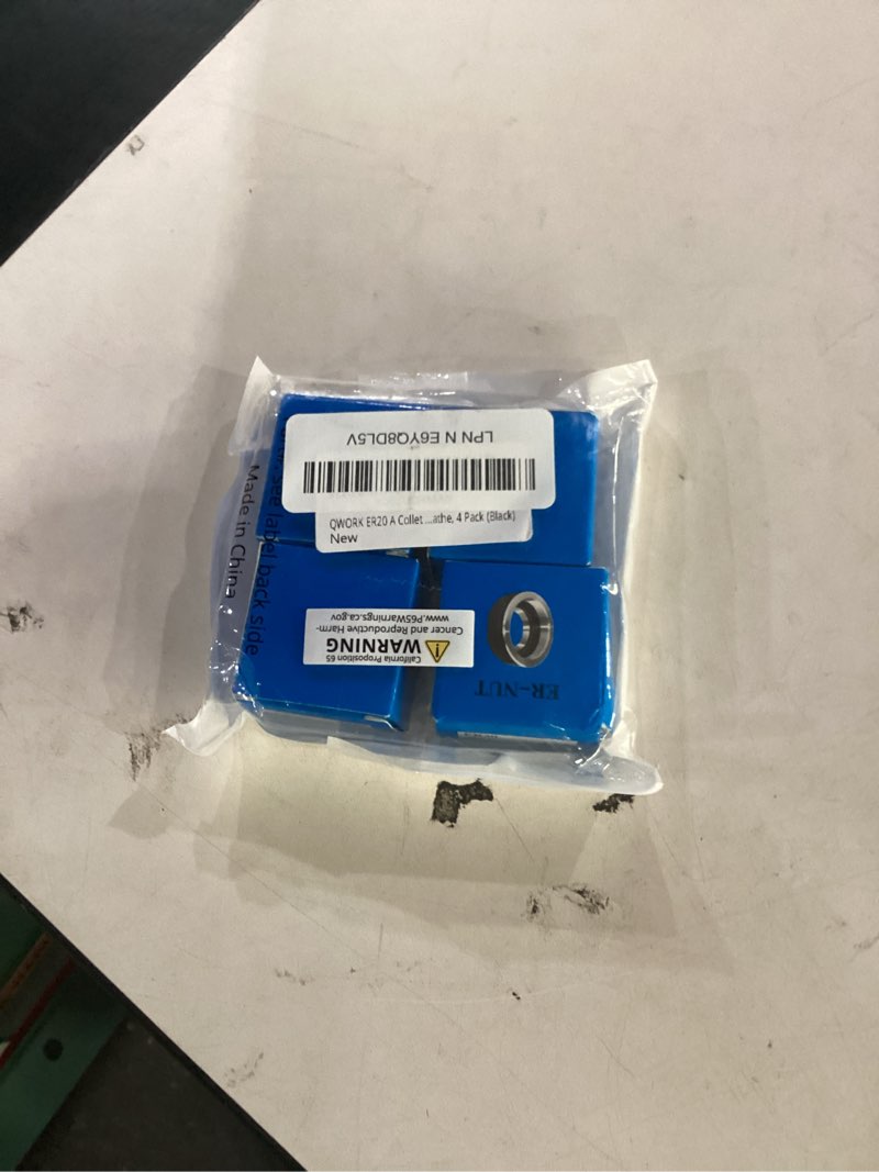 Condition photo showing New/Like New for qwork er20 a collet clamping nuts for cnc milling chuck holder lathe, 4 pack (black) er20-a 4 pack