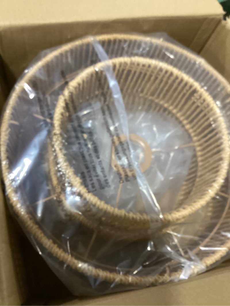 Condition photo showing Good Condition for hanging light lamp shades boho rattan lamp shades, woven lampshades for floor lamps rattan pendant lights boho lamp ceiling light, plug in pendant light fixtures hanging lamp 1.54lb 12 inch-lantern shade