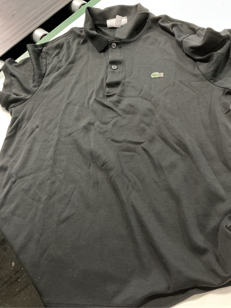Condition photo showing Good Condition for lacoste men's original cotton pique polo medium black