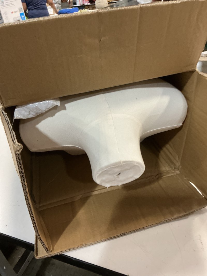 Condition photo showing Good Condition for Female Mannequin Torso Dress Forms for Sewing Manicanequin Body Gold Metal Stand Detachable Head for Clothing Dress Jewelry Display, No Hands Female Without Hand