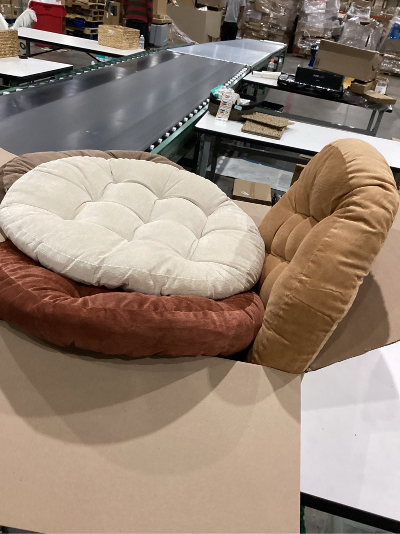 Condition photo showing Good Condition for jerify floor pillow cushions large round square large meditation floor pillow for classroom adult meditation picnic party seating learning daycare school(round,brown,4 pcs)