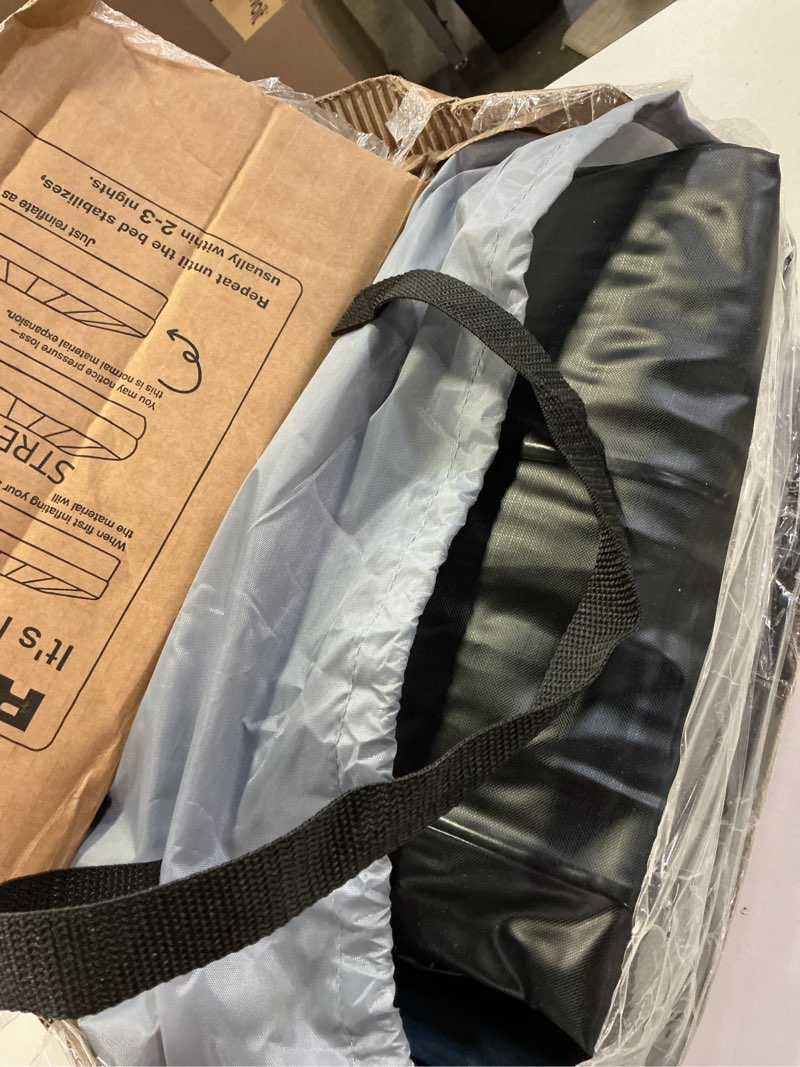 Condition photo showing As Is for Queen Air Mattress with Built in Pump, 18" Raised Comfort, Multi-Layer Leakproof, Heavy-Duty Support Blow Up Mattress, 800lbs High Capacity, 3 Min Inflation for Home Camping Guests