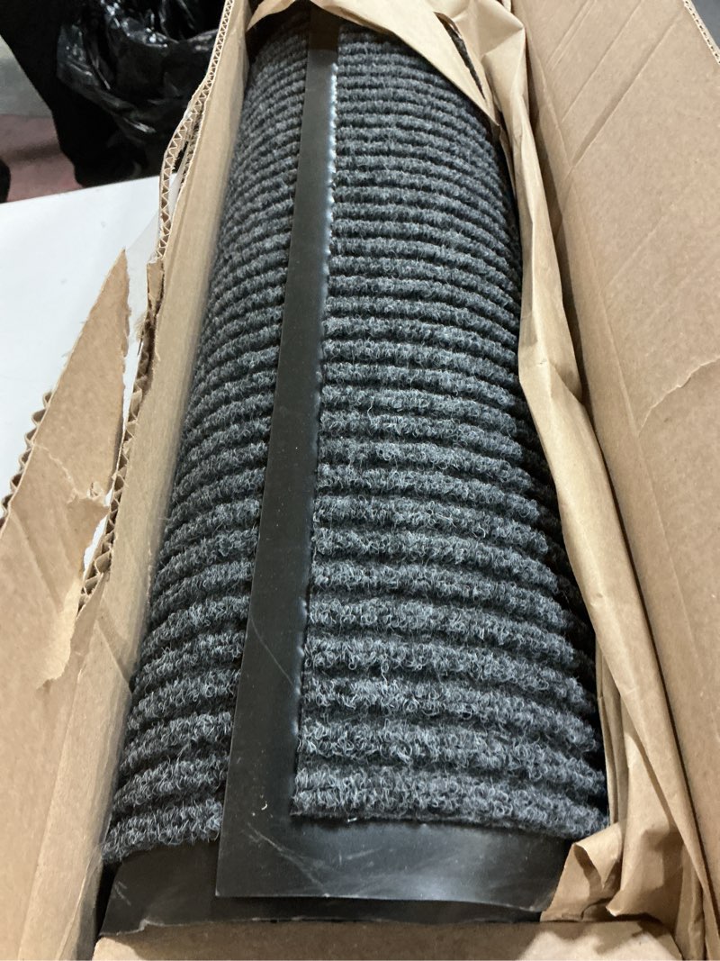 Condition photo showing Good Condition for OLANLY Front Door Mat Indoor Outdoor Entrance, Waterproof Heavy Duty Doormat, Fade Resistant, Low Profile, Easy Clean Patio Porch Welcome Floor Mats for Entry, 35x23, Grey 35" x 23" Grey