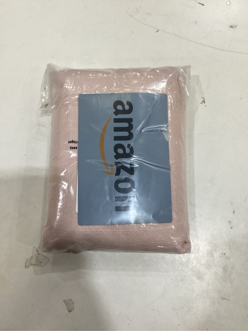 Condition photo showing Good Condition for Chyhomenyc Bennet Blush Pink Curtains 45 Inch Length 2 Panels, Faux Linen Textured Semi Sheer Light Filtering Soft Airy Rod Pocket Window Treatment Drapes for Living Room Bedroom, Each 30" Wx45 L Blush Pink 30"W x 45"L (Pack of 2)