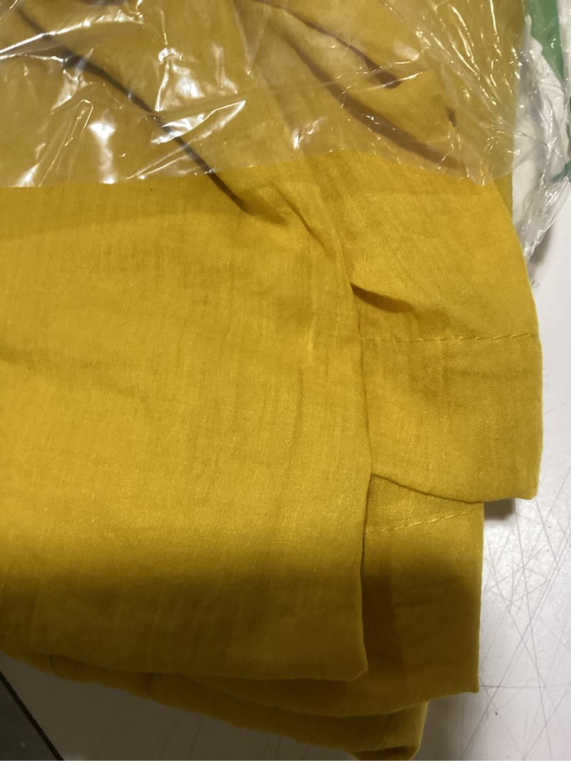 Condition photo showing Good Condition for elegant black sheer curtains 84 inches long cotton linen textured for living room, bedroom light filtering crinkle sheer drapes natural rod pocket voile window curtains, w52 x l84 in, 2 panels 52"w x 84"l (pack of 2) black
