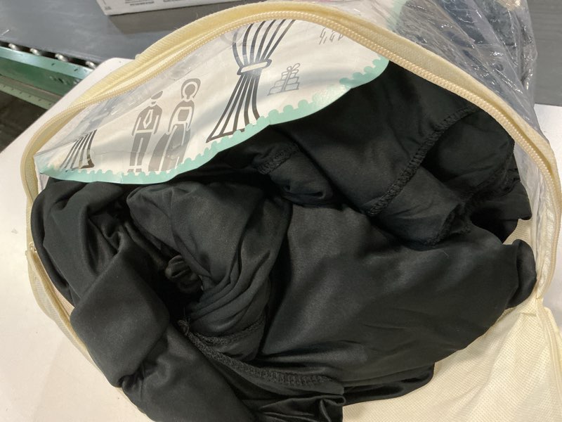 Condition photo showing Good Condition for 20ft x 15ft Black Wrinkle Free Backdrop Curtains for Wedding Party Backdrops Curtain Drapes Fabric Decorations Photo Back Drop Cloth for Baby Shower Photography Stage Reception 5'(W) x 15'(H), 4 panels Black