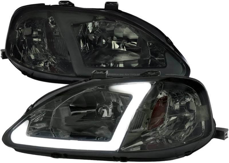 Spec-D 1999-2000 Honda Civic LED Bar Headlights