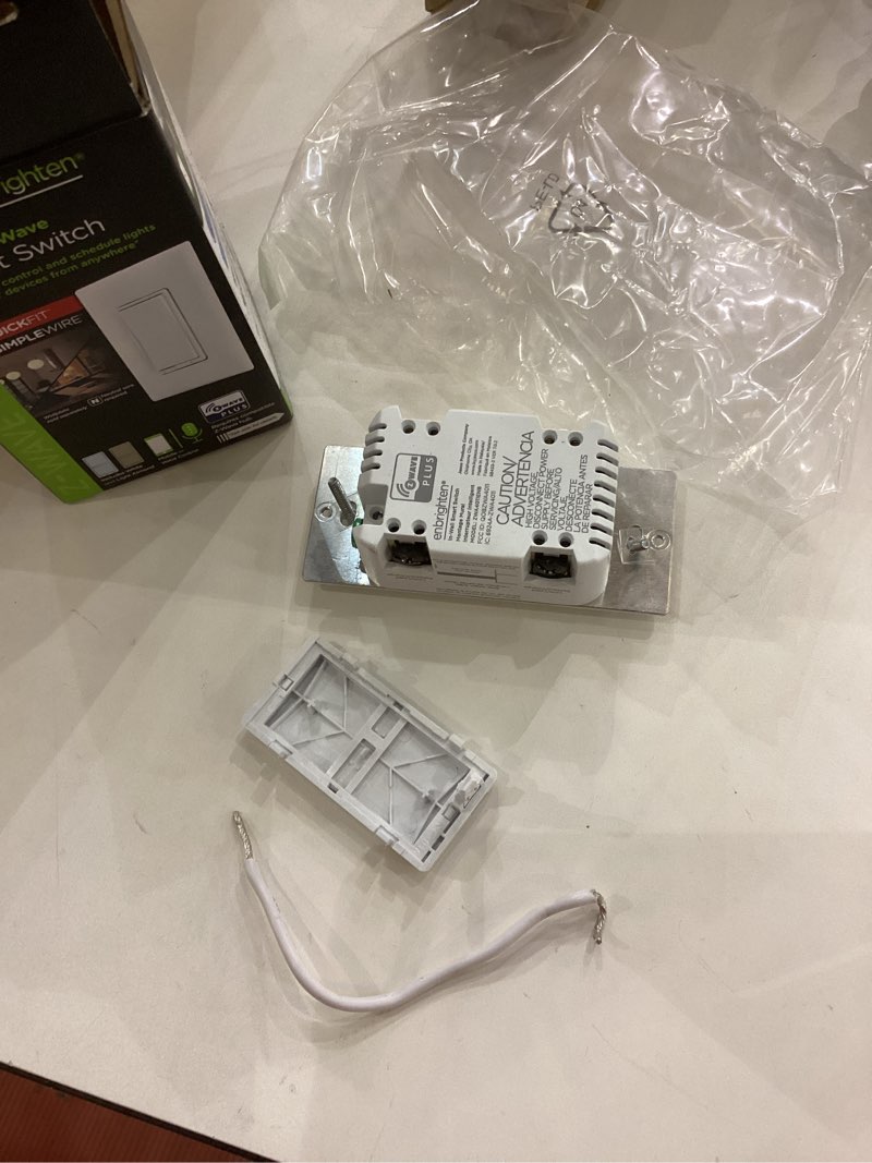 Condition photo showing Good Condition for Enbrighten Z-Wave In-Wall Smart Light Switch with QuickFit and SimpleWire, Works with Google Assistant, Alexa, & SmartThings, Z-Wave Hub Required, Smart Home, 700 Series, 58433 700 Series 1 Pack