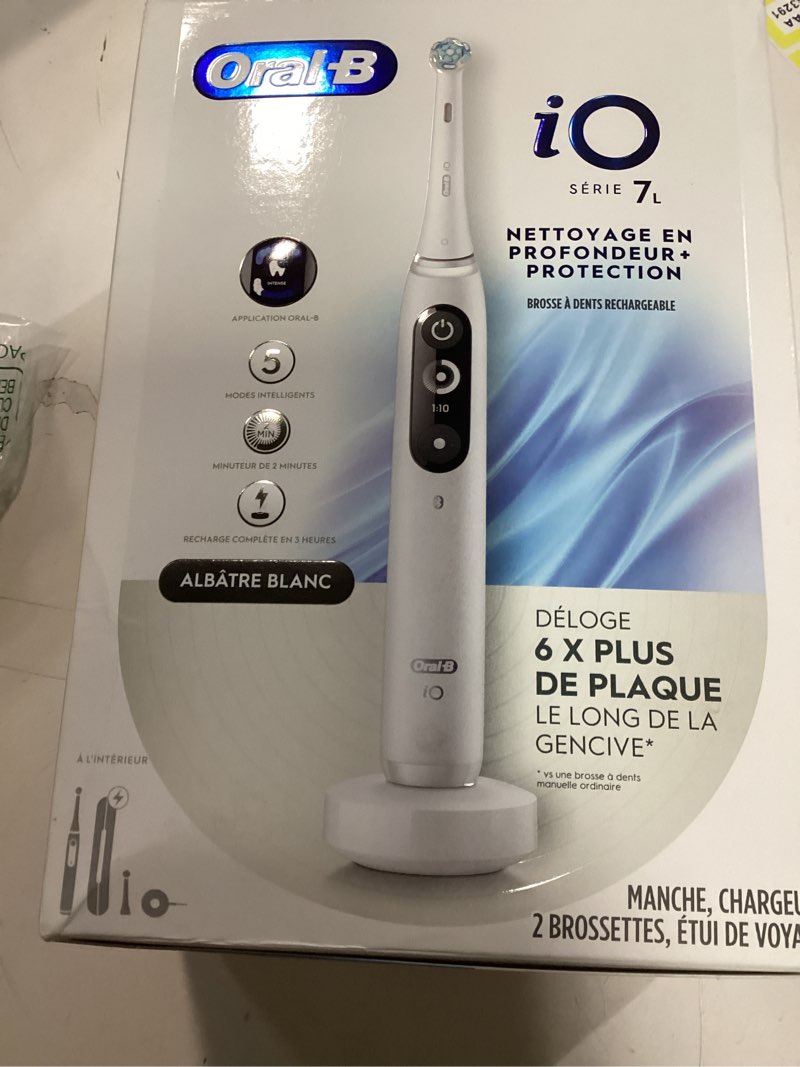 Condition photo showing New/Like New for Oral-B iO Series 2 Rechargeable Electric Powered Toothbrush Starter Kit, Pure White with 2 Brush Heads - Automatic Pressure Sensor to Protect Gums - 3 Modes - 2 Min Timer