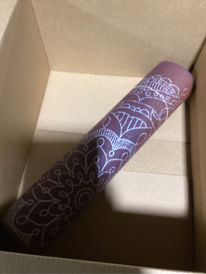 Condition photo showing New/Like New for Gaiam Yoga Mat - Premium 6mm Print Extra Thick Non Slip Exercise & Fitness Mat for All Types of Yoga, Pilates & Floor Workouts (68"L x 24"W x 6mm Thick) Metallic Sunset