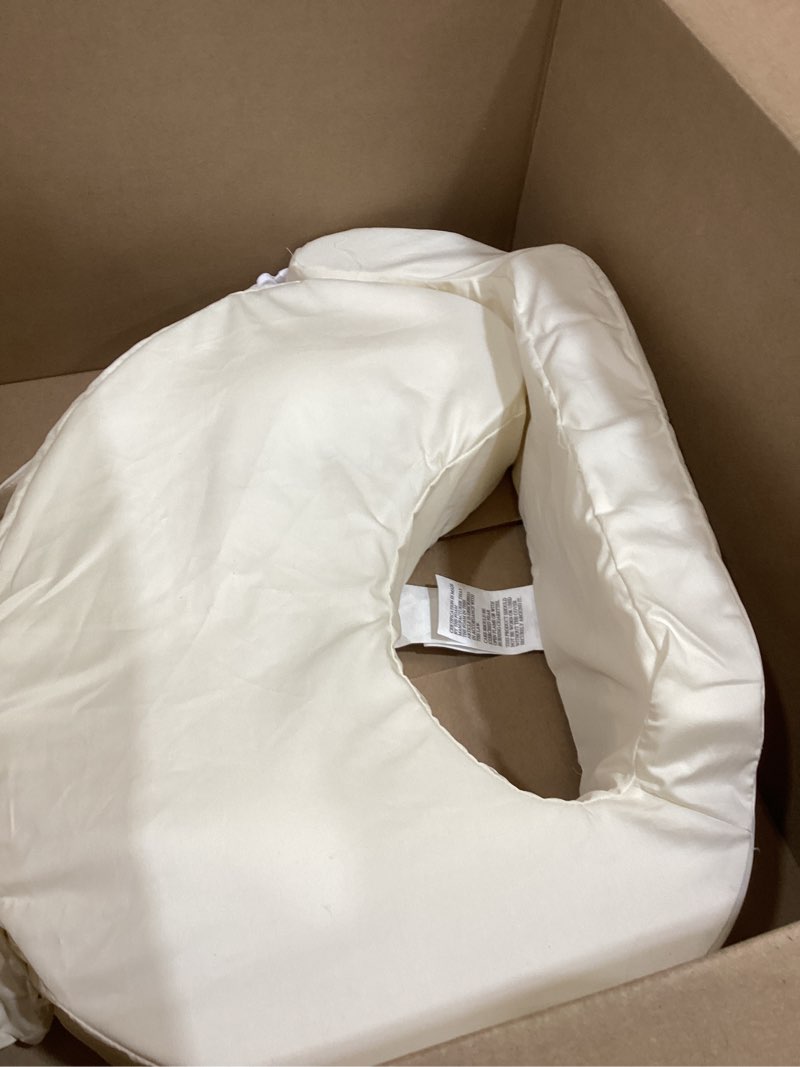 Condition photo showing Good Condition for my brest friend deluxe organic nursing pillow 100% organic cotton slipcover ergonomic breastfeeding pillows supports both mom and baby breastfeeding essentials handy side pocket cream organic cream