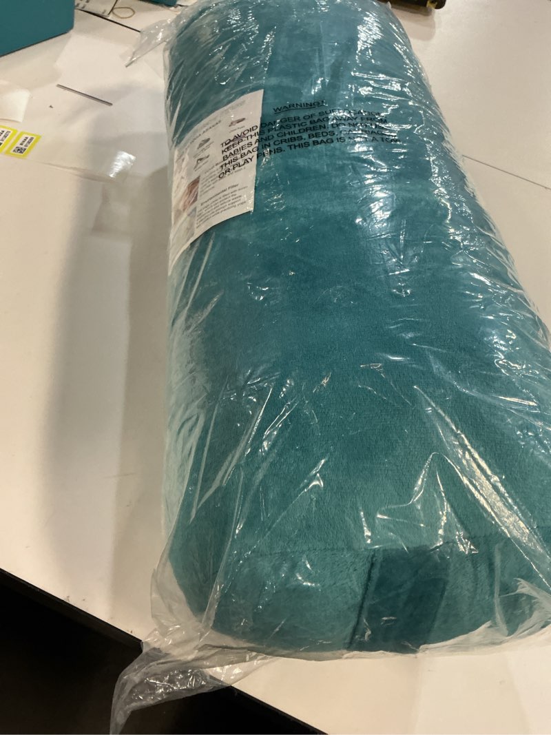 Condition photo showing New/Like New for Yoga Bolster Pillow for Restorative & Yin Yoga - Meditation Pillow with Velvet Cover - Rectangular Green 27IN /68CM