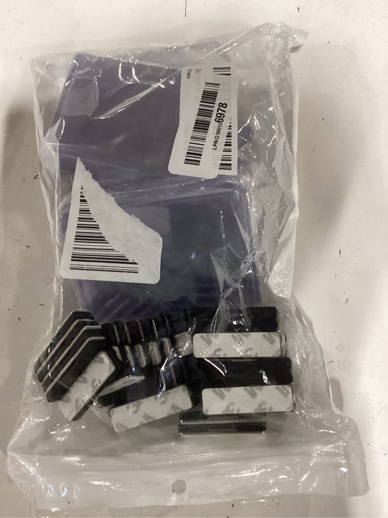 Condition photo showing Good Condition for 50 pack 3”x2” clear plastic magnetic id card holder kit horizontal id card tags name badge magnets clear vinyl magnetic badge holder reusable waterproof for office depot school hold 3”x2” card