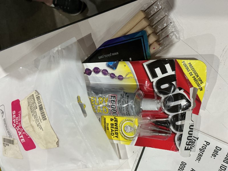 Condition photo showing New/Like New for e6000 adhesive rhinestones glue for crafts, diy projects, makeup, shoes & jewelry making - clear glue with precision tips & 5 dotting pen tool