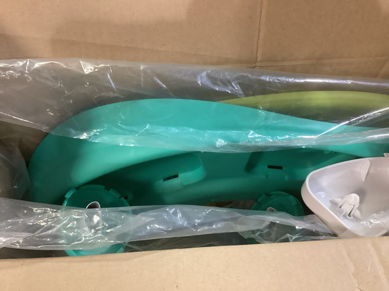 Condition photo showing As Is for bright starts bounce bounce baby 2-in-1 activity center jumper & table - playful pond (green), 6 months+
