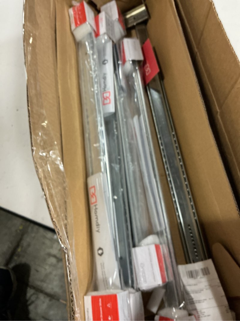 Condition photo showing Good Condition for homdiy 5 pcs 22 inch heavy duty center mount drawer slides for cabinet and dresser bottom mount drawer slides 3/4 extension glide track 22 inch 5 pack