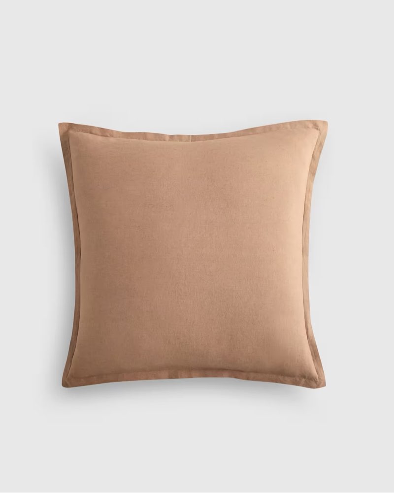  quince european linen euro sham 26x26 solid latte