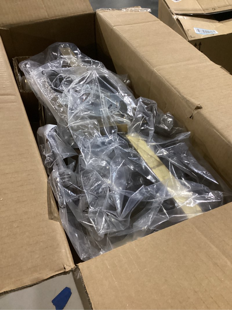 Condition photo showing Good Condition for ML Lighting | Barlon Collection | 20003-VB | 3 Light Vanity in Vintage Brass Finish with Clear Water Glass Shade | Versatile Design That adds High-End Texture and Elegance to Your Bathroom Vintage Brass Three Light Vanity