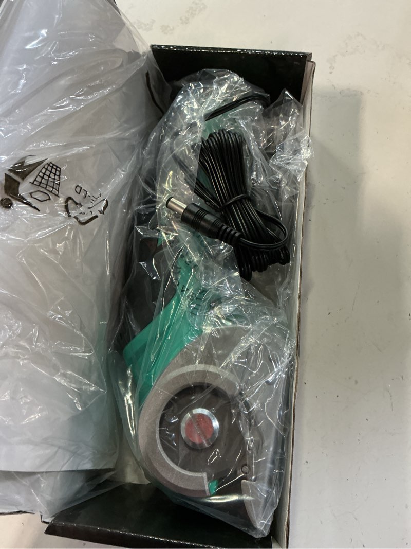 Condition photo showing New/Like New for gifts for men christmas stocking stuffers for women electric box cutter power shears 4v cardboard cutter carpet cutter tool heavy duty rotary cutter for thin box plastic for birthday white elephant green