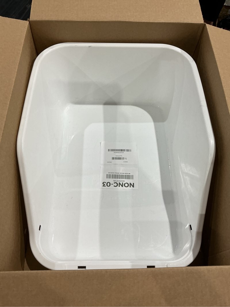 Condition photo showing As Is for spacetime large cat litter box with high sides,cat boxes for indoor cats,cat litter pan for kitty,litter box with low entry,easy to clean,anti-splashing(grey)