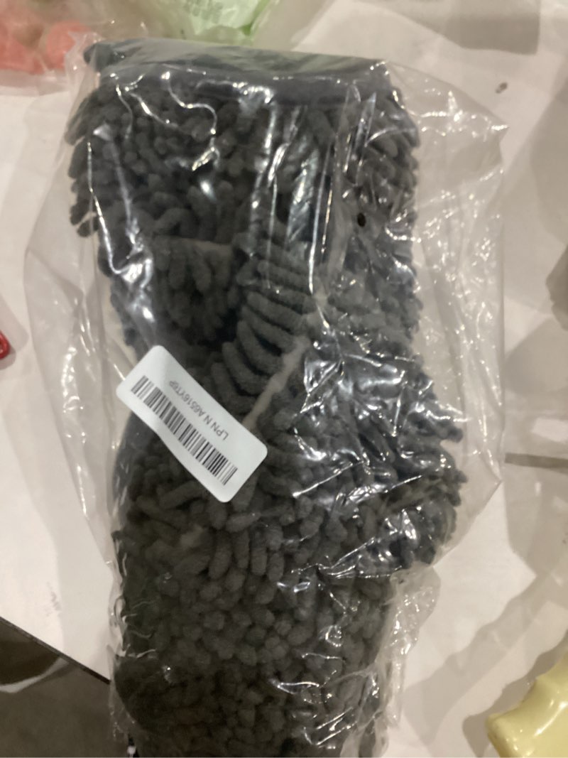 Condition photo showing Good Condition for MAYSHINE Plush Shaggy Chenille Bath Mat | Extra Soft, Super Absorbent, Non-Slip Bathroom Rug | Fluffy Microfiber, Area Rug Sets for Bathroom Floor, Kitchen, Living Room | 23"x14" | Charcoal Gray 23"x14" Rectangular Charcoal Gray