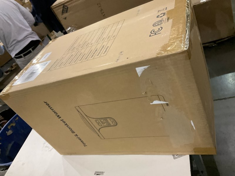 Condition photo showing New/Like New for Towel Warmer, 20L Hot Towel Warmers for Bathroom with 24H Timer, Temperature Adjustable, LED Display, Auto Shut Off, Even Heated for Oversized Towels, Bathrobes, Blankets White