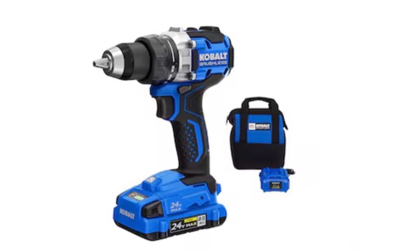 kobalt 24-volt 1/2-in keyless brushless cordless drill ( 1 -batteries included, and charger included )