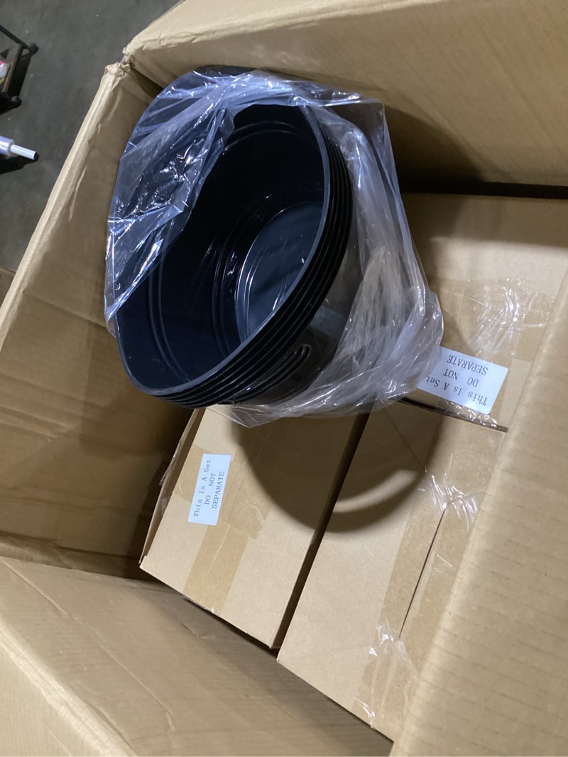 Condition photo showing Good Condition for patelai 6 pcs ice buckets bulk, plastic ice buckets with handles, oval storage tub, large capacity drink tub for party bar wine beer champagne beverage bottle cooler(4.5 liter,black) black 4.5 liter