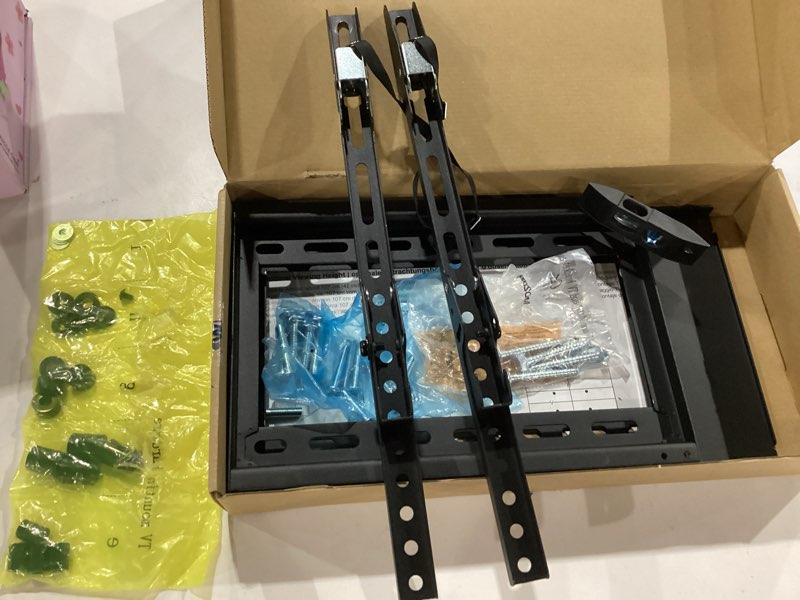 Condition photo showing New/Like New for Mounting Dream TV Wall Mount for Most 37-75 Inch TVs, Universal Tilt TV Mount Fit 16", 18", 24" Stud with Loading Capacity 132lbs, Max Vesa 600 x 400mm, Low Profile Flat Wall Mount TV Bracket Black