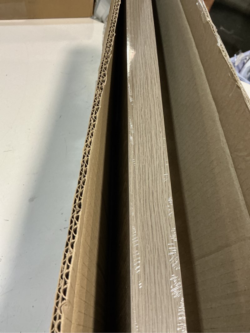 Condition photo showing New/Like New for ballucci floating shelf, 36" wood wall shelf with invisible brackets for bathroom, living room, bedroom, kitchen, nursery, 8" deep, rustic gray 36" - 1 piece grey
