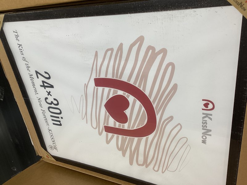 Condition photo showing New/Like New for 24x30 poster frame 4 pack, black solid wood, wall gallery picture frame 4-pack black 24x30