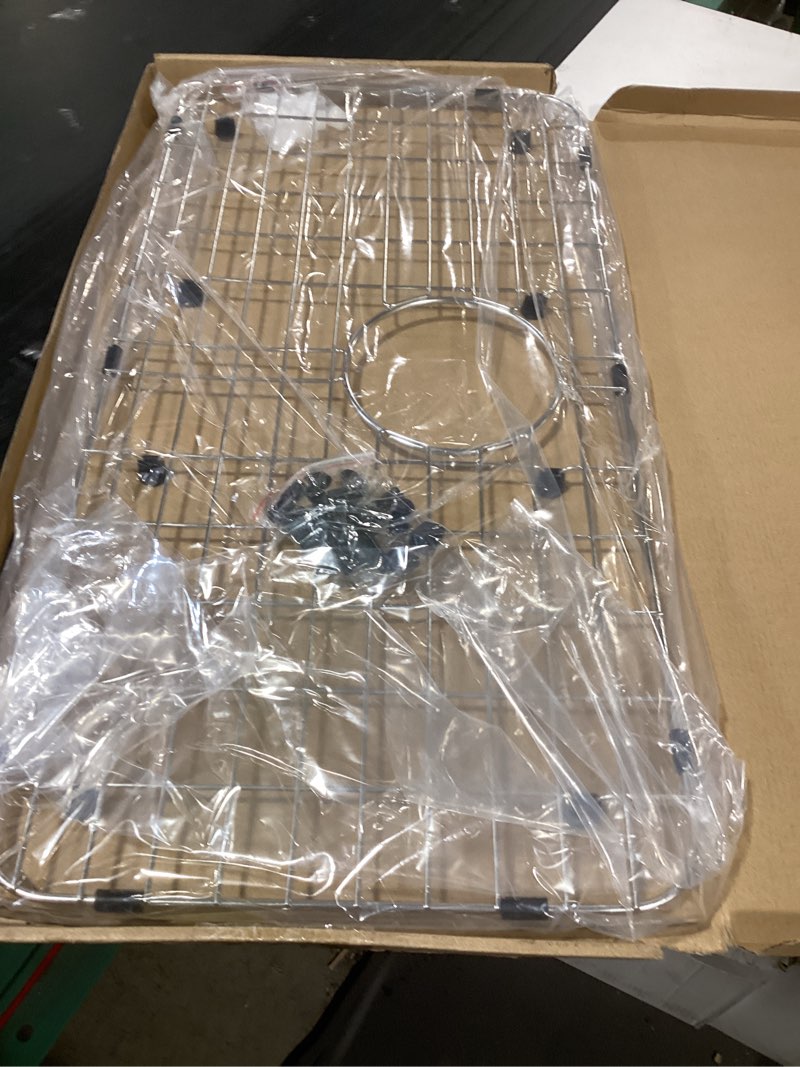 Condition photo showing Good Condition for Serene Valley 25-1/4" X 12-1/2“ Sink Grid, Rear Drain with Corner Radius 1-1/2", NLW2513R