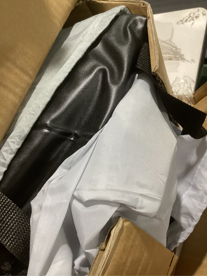 Condition photo showing As Is for ohgeni cal king air mattress with built in pump, 18" tall inflatable blow up bed, luxury comfort for people(190cm height), keep feet from dangling, foldable & portable colchon inflables, black california king 18''(standard height)